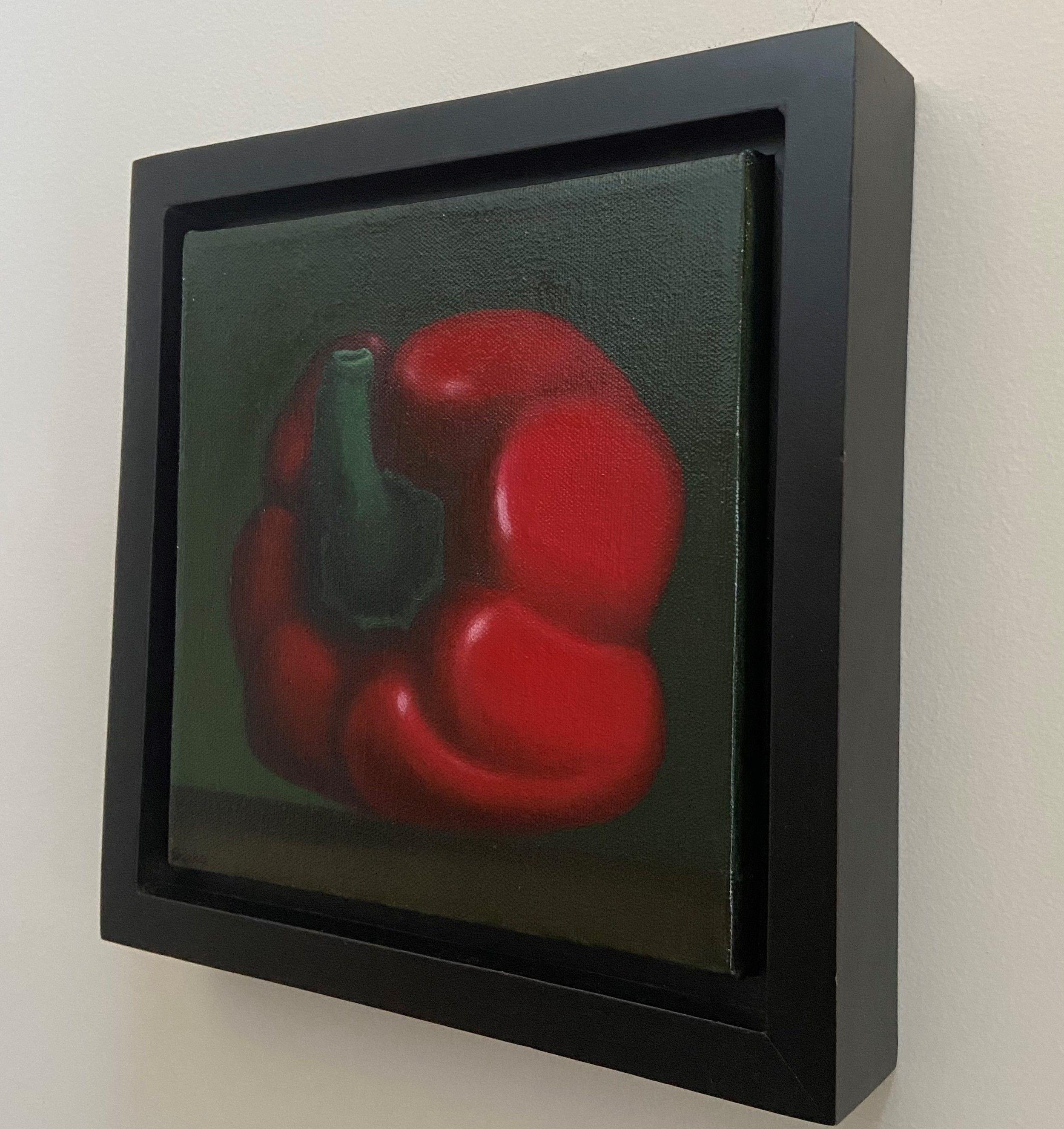 Rotes Pfefferstreuerstudie, Gemälde, Öl auf Leinwand (Sonstige Kunststile), Painting, von David Sipko