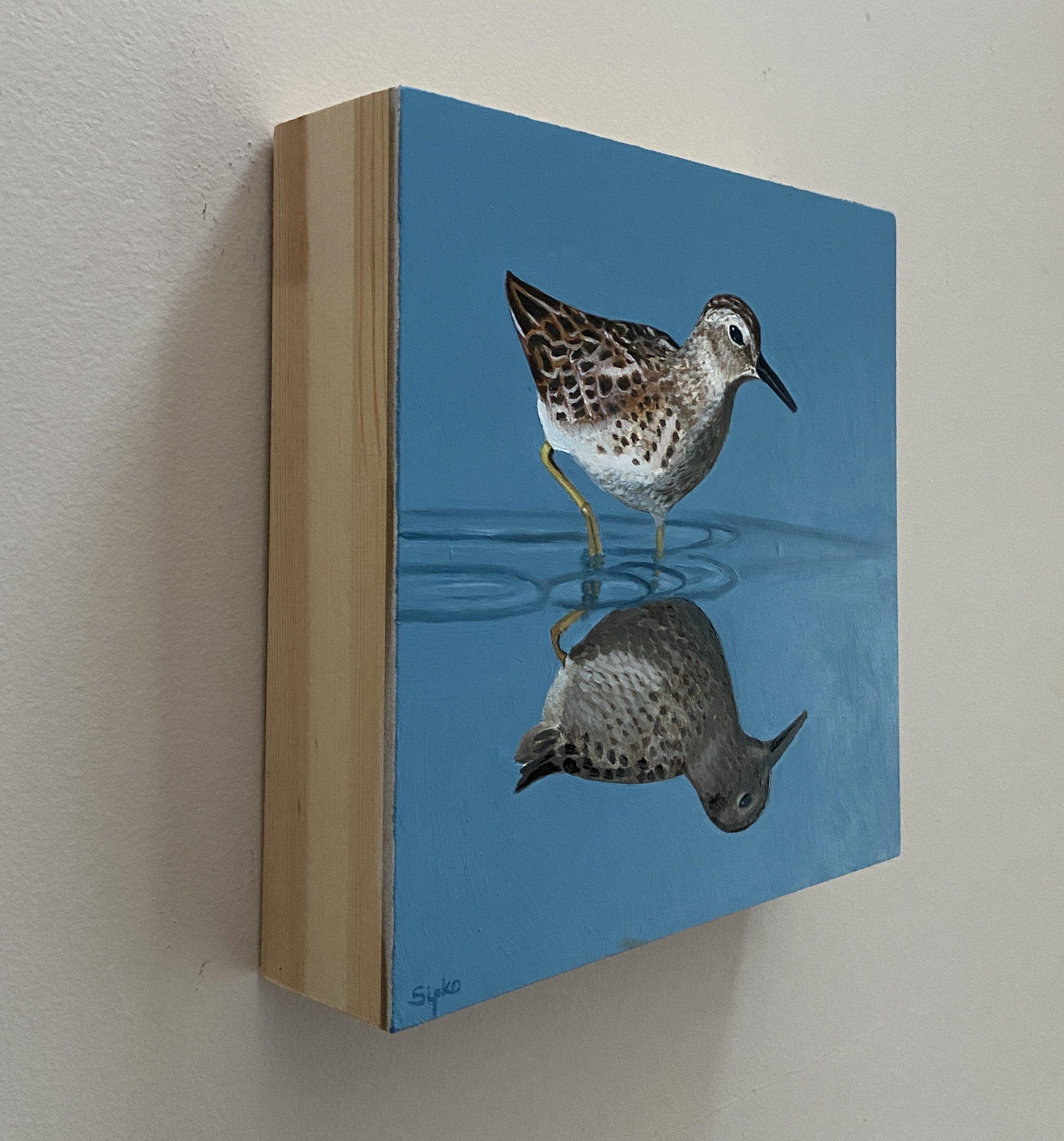 Sandpiper, Painting, Oil on Wood Panel For Sale 2
