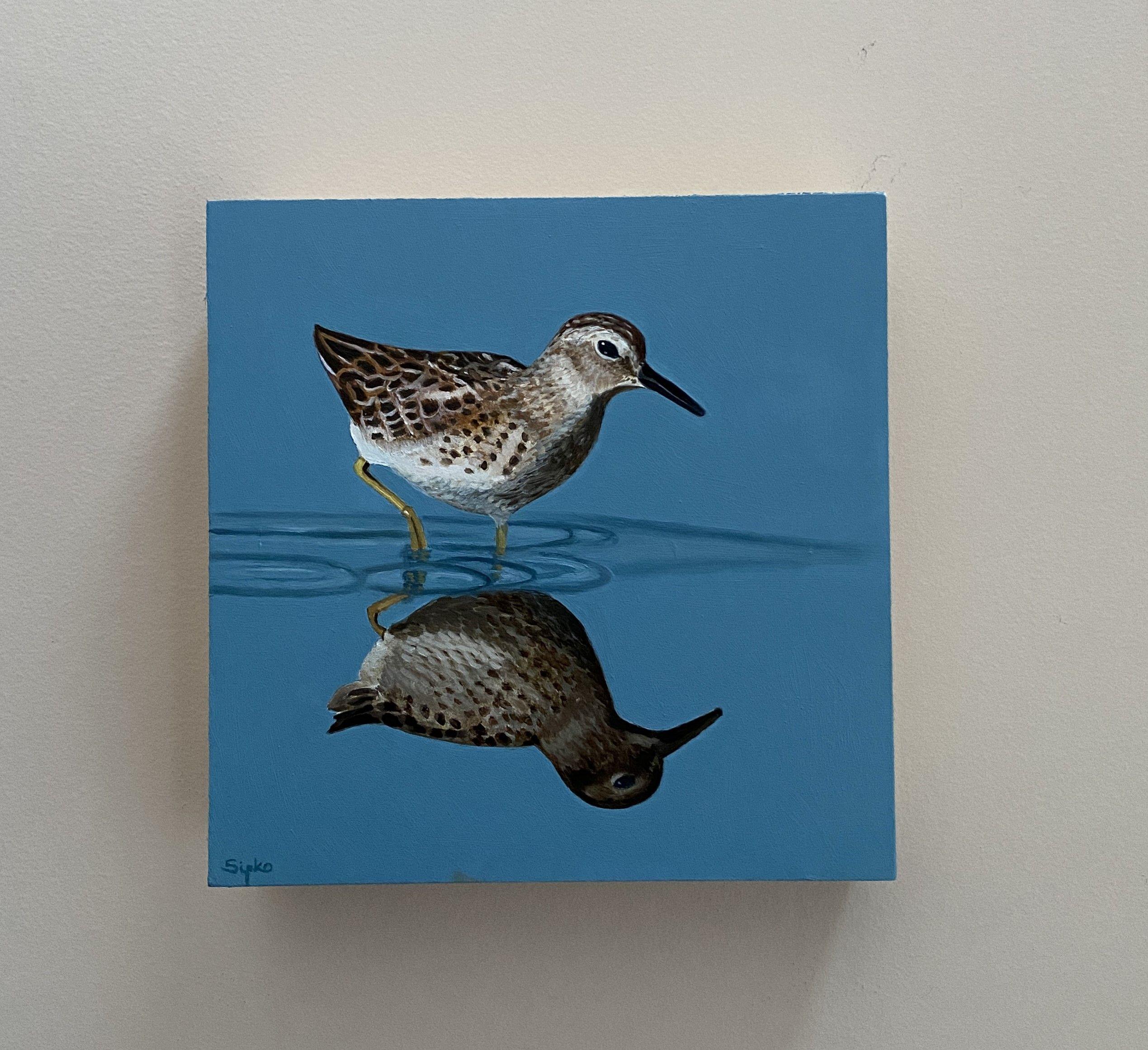 Sandpiper, Painting, Oil on Wood Panel For Sale 3