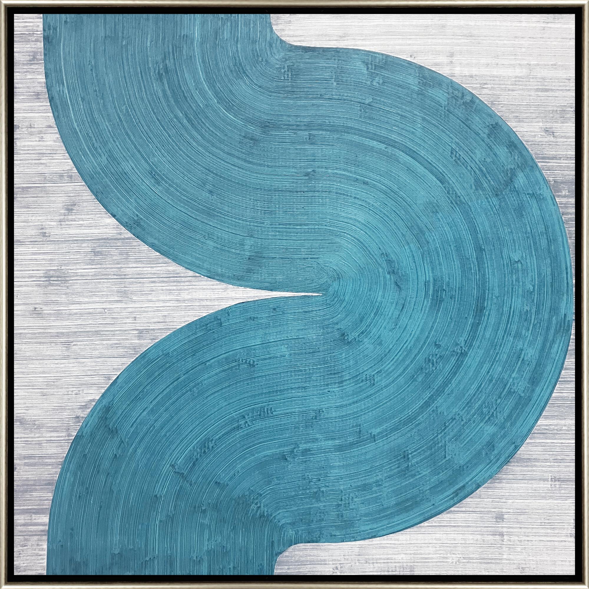 Abstract Painting di David Skillicorn - "Harmonia 34-9" Pittura astratta contemporanea con cornice in acrilico su tela