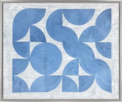 "Harmonia 36-7" Peinture acrylique abstraite contemporaine encadrée