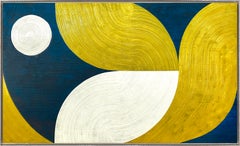 "Harmonia 37-6" Peinture acrylique abstraite contemporaine encadrée