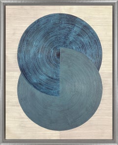 "Harmonia 43-3" Peinture contemporaine abstraite cercles acrylique sur toile encadrée