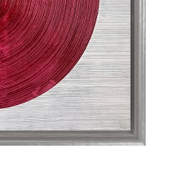 "Harmonia 43-6" Contemporary Abstract Circles Acrylic on Canvas Framed Painting