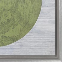 "Harmonia 43-8" Contemporary Abstract Circles Framed Acrylic on Canvas