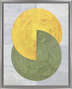 "Harmonia 43-8" Círculos abstractos contemporáneos Acrílico sobre lienzo enmarcado
