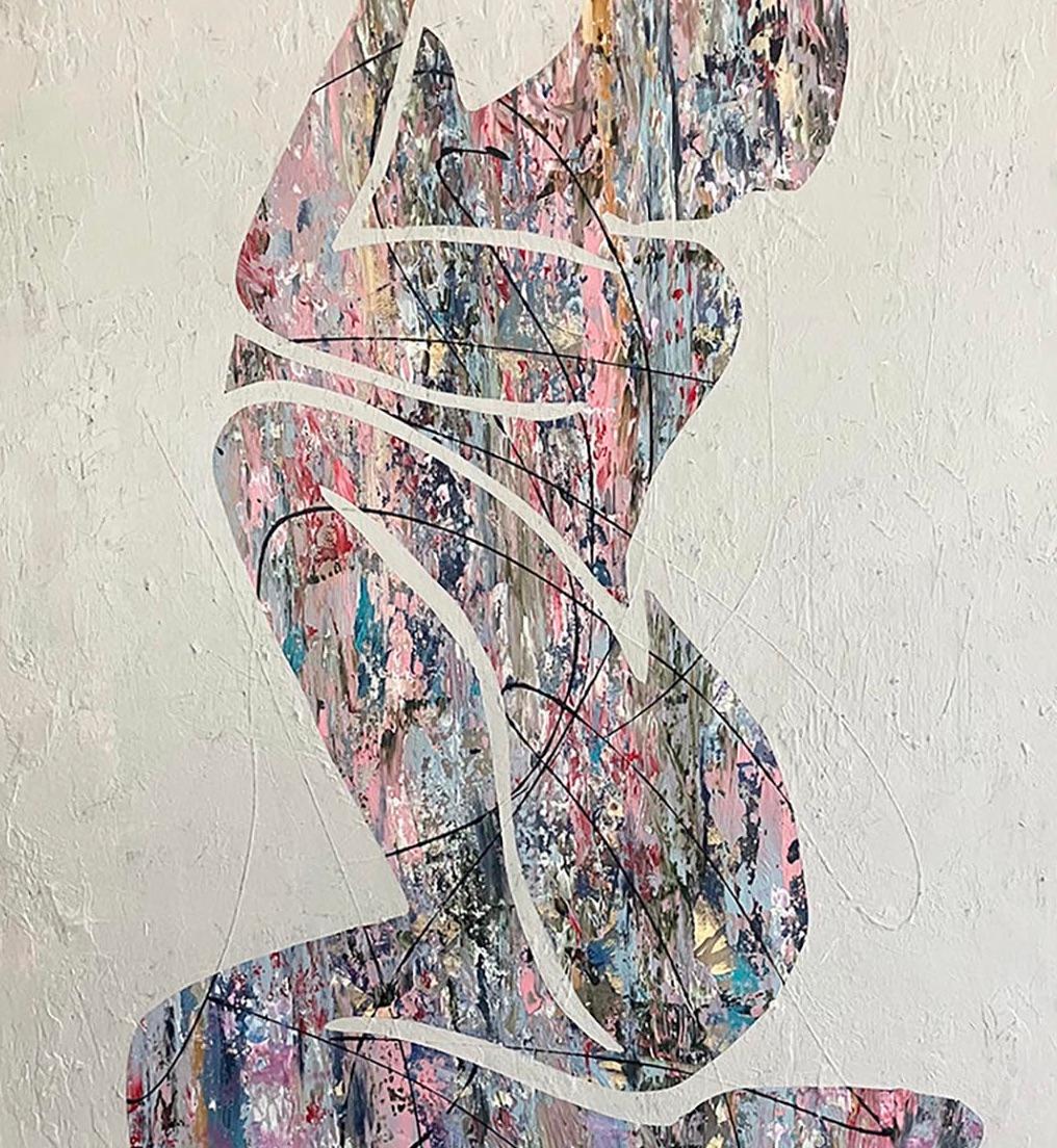Seated Woman (11-4) - Modern Painting by David Skillicorn