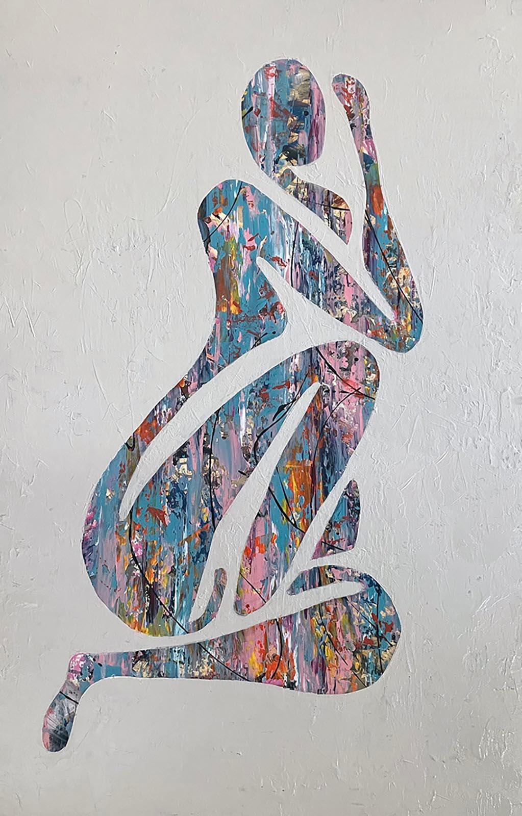 David Skillicorn Abstract Painting - Seated Woman (11-5)
