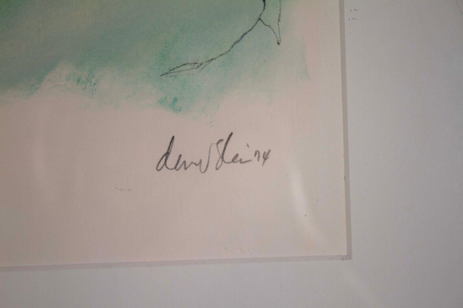 David Slee relaxing, dessin moderne abstrait de femme nue au pastel sur papier, signé en vente 5