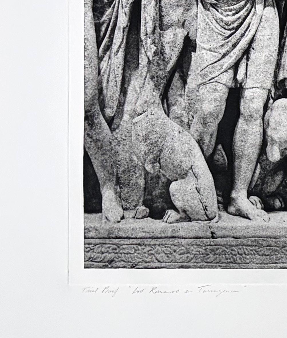 Los Romanos en Tarquena — Photogravure Triptych of Ancient Male Nude Reliefs - Contemporary Print by David Smith-Harrison