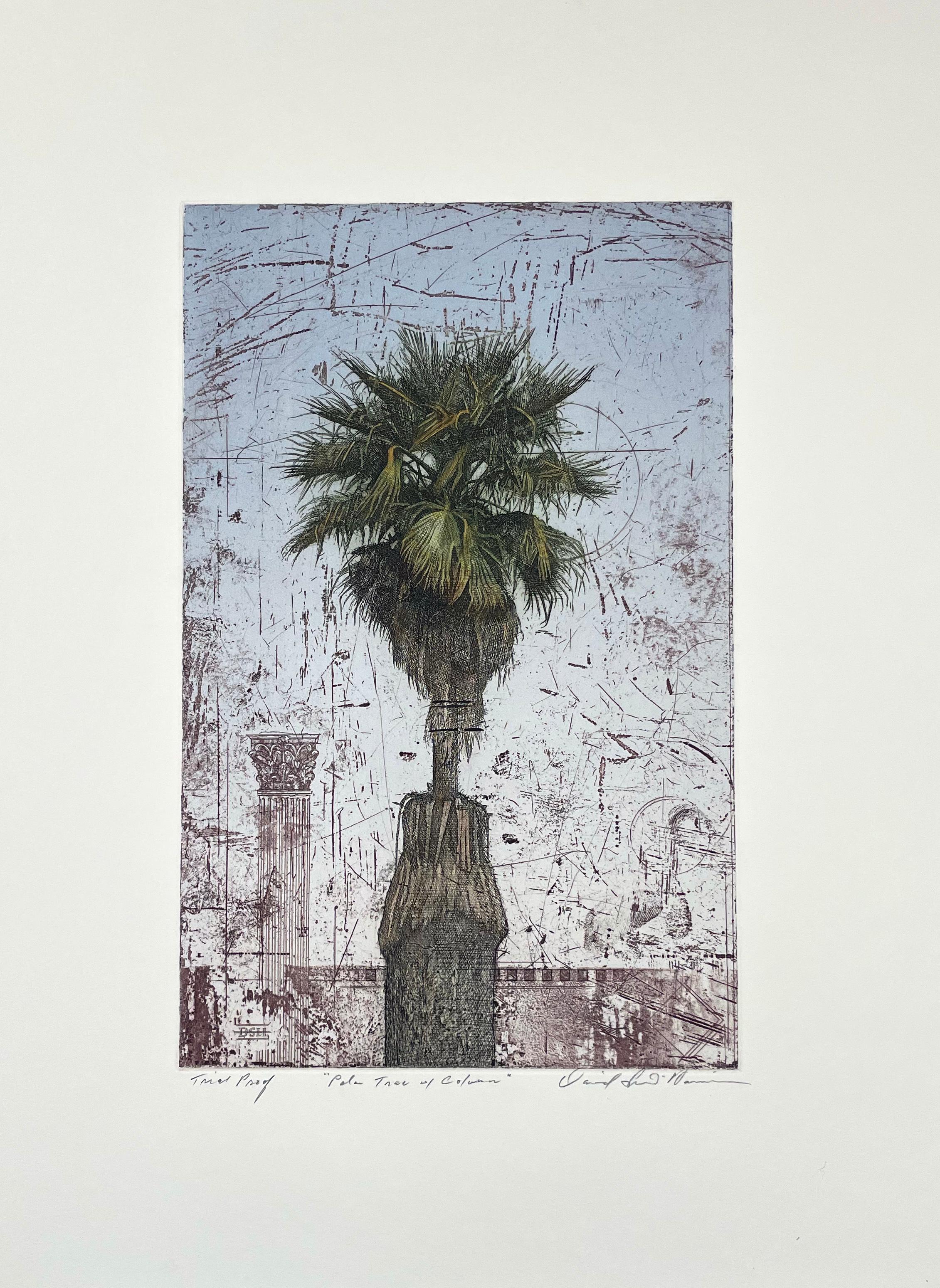 Palm Tree w/ Column (TP) - Print by David Smith-Harrison