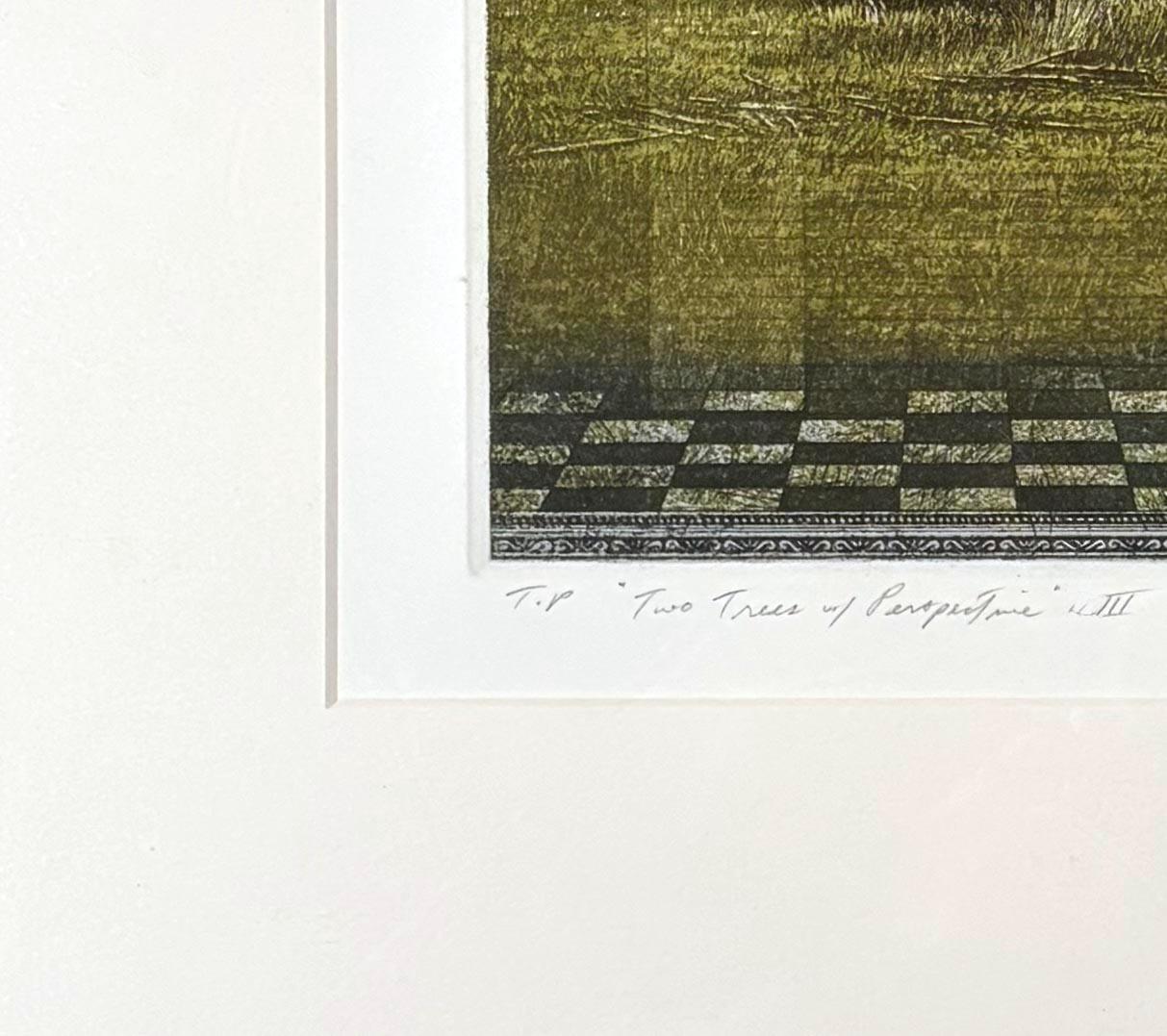 Two Trees with Perspective III (TP) - Contemporary Print by David Smith-Harrison