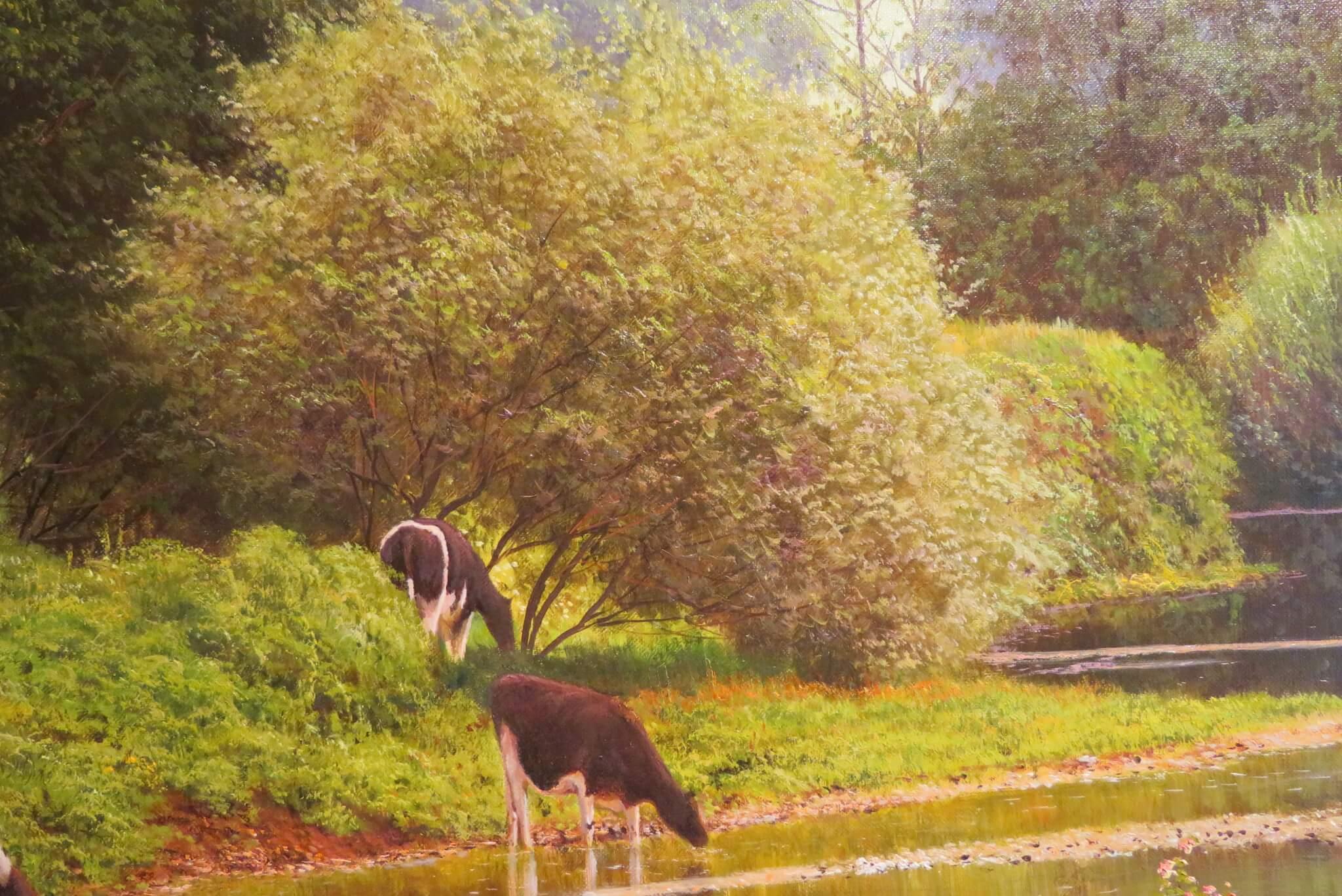 David Smith (1939-) Campagne anglaise grande peinture à l'huile ORIGINALE REALISTE en vente 5