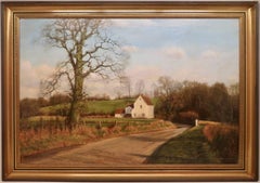 David Smith (1939-) English Countryside large REALIST ORIGINAL Oil Painting