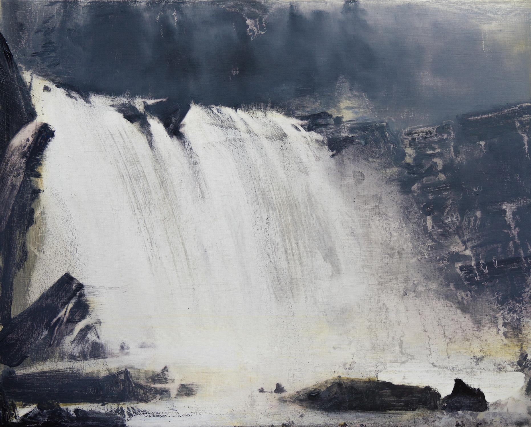 David Smith Landscape Painting - Falls-Forest-Dusk