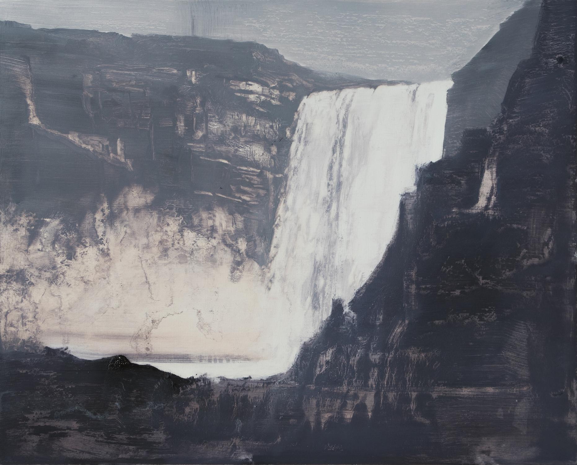 David Smith Landscape Painting - Falls-Mist-Overcast-Light