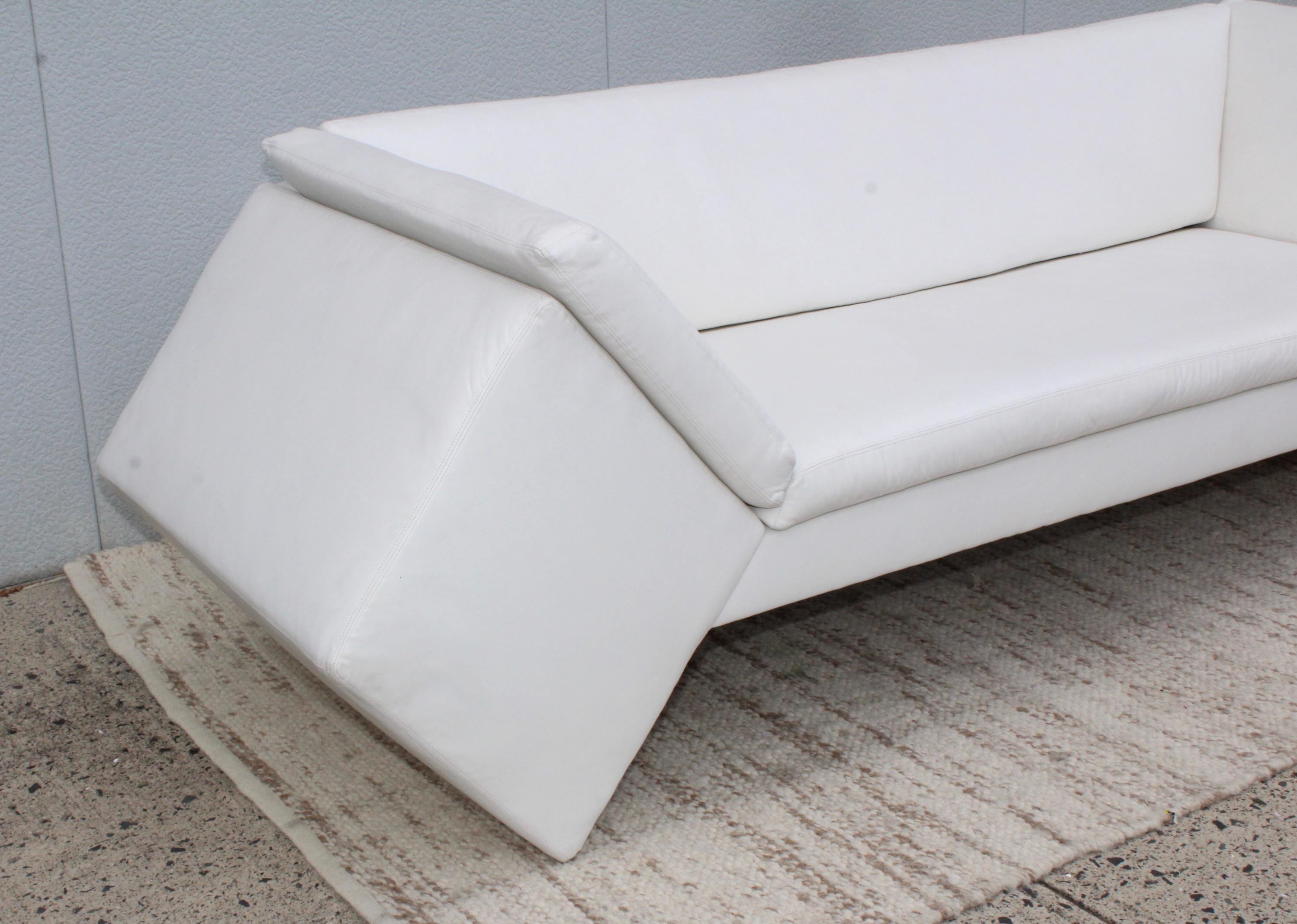 David Snyder for Thayer Cogging Modernist Leather Sofa 3
