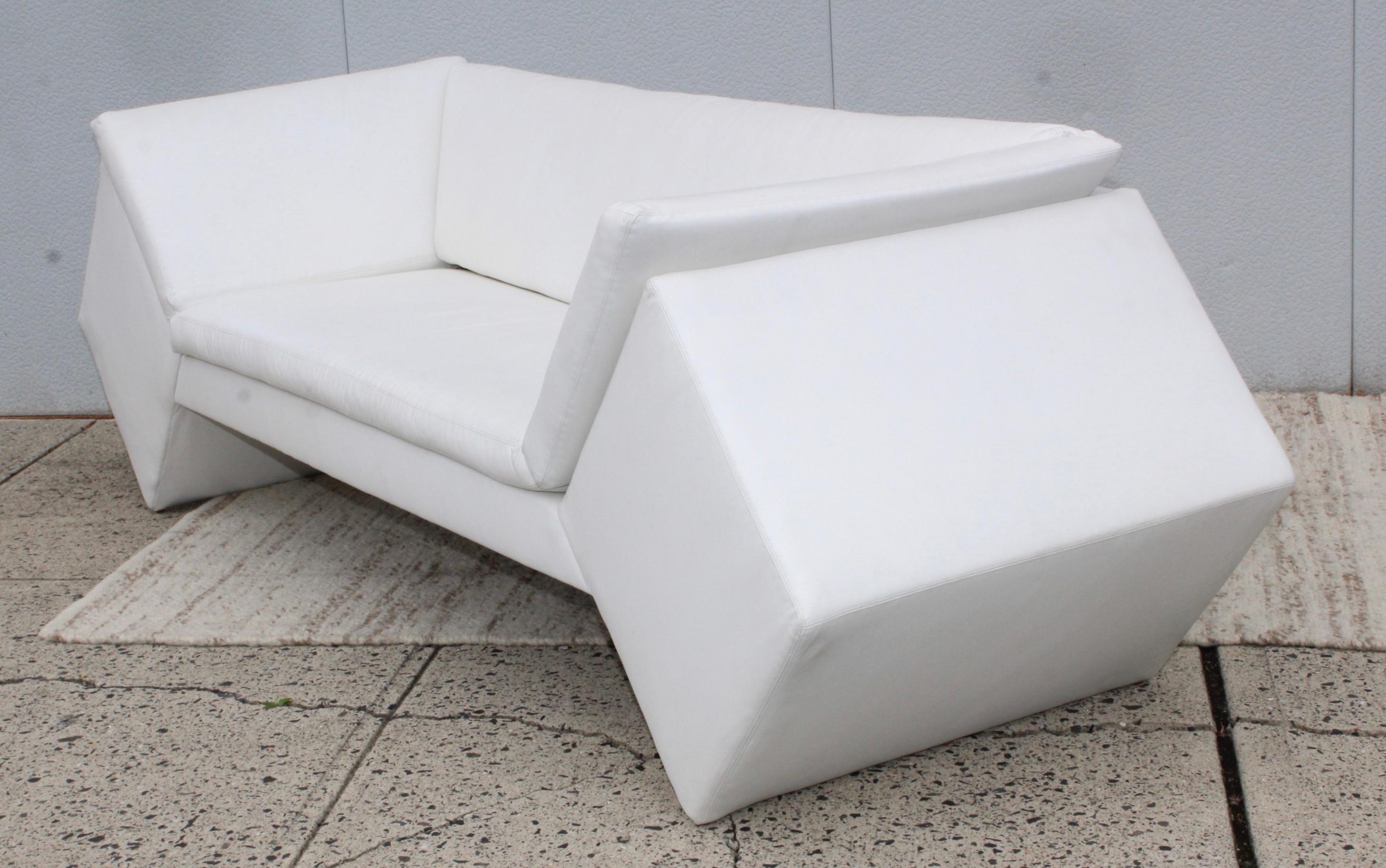 David Snyder for Thayer Cogging Modernist Leather Sofa 10