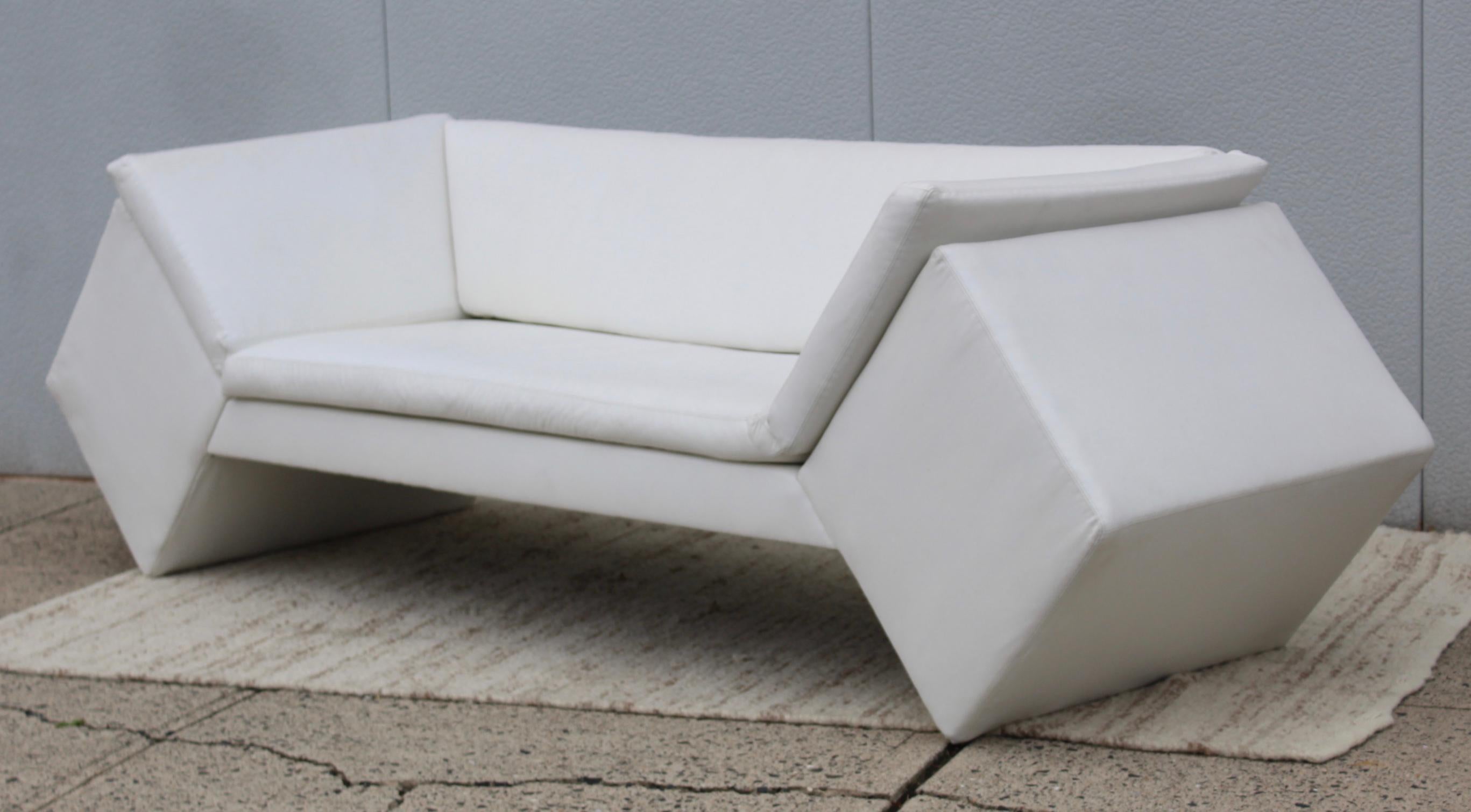 Mid-Century Modern David Snyder for Thayer Cogging Modernist Leather Sofa