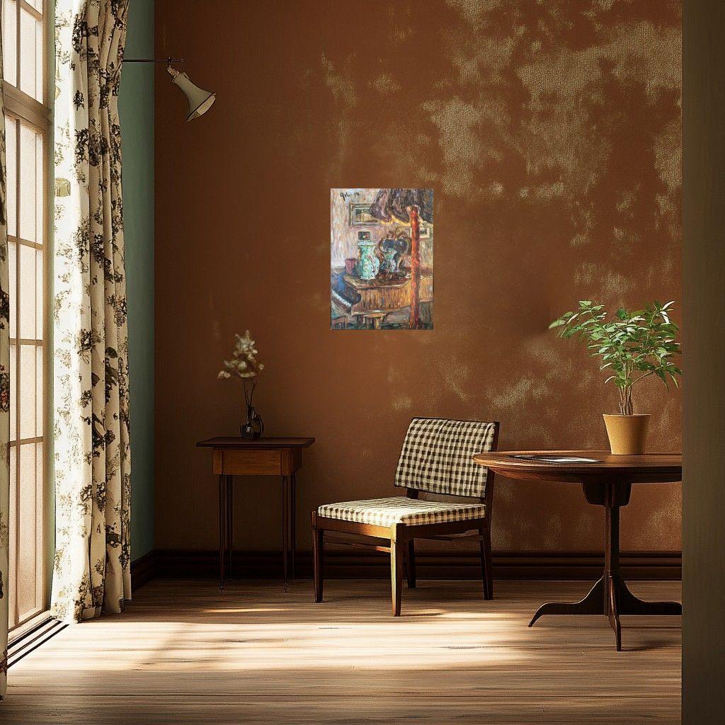 Jarrón sobre piano - Painting Impresionista abstracto de David Solot