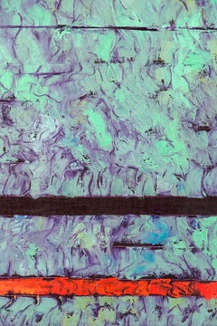 Entry 1: Green/Violet/Orange - large, bold, colourful, abstract oil on canvas
