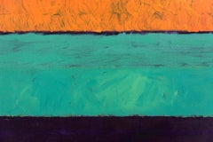 Entry 3: Orange, Yellow, Green, Violet - bold, colourful, abstract oil on canvas