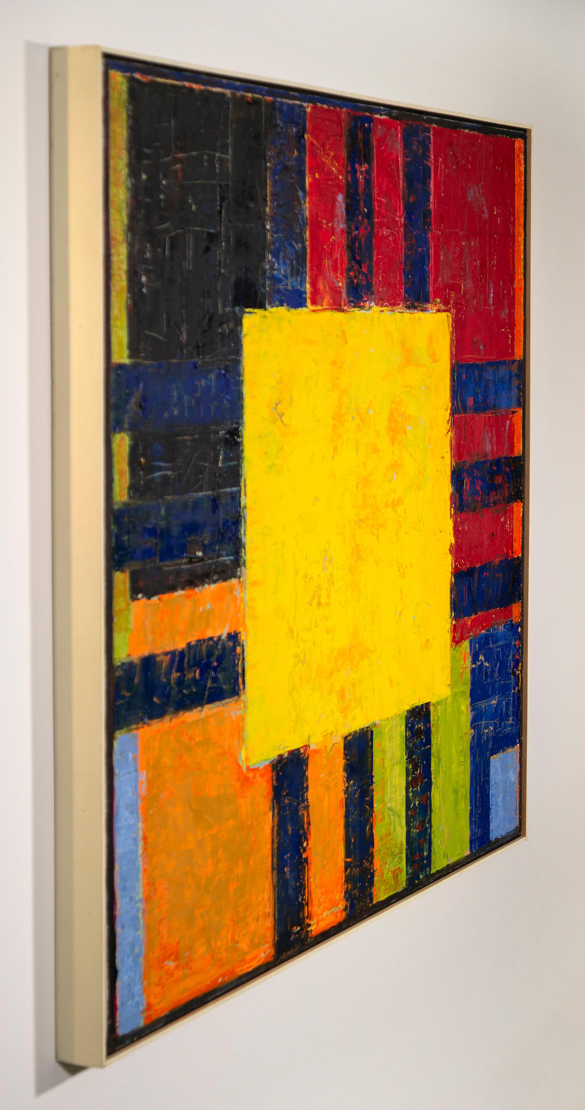 Havanna No 4, Gelb - fett, hell, bunt, abstrakt, modernistisch, Öl auf Leinwand (Zeitgenössisch), Art, von David Sorensen