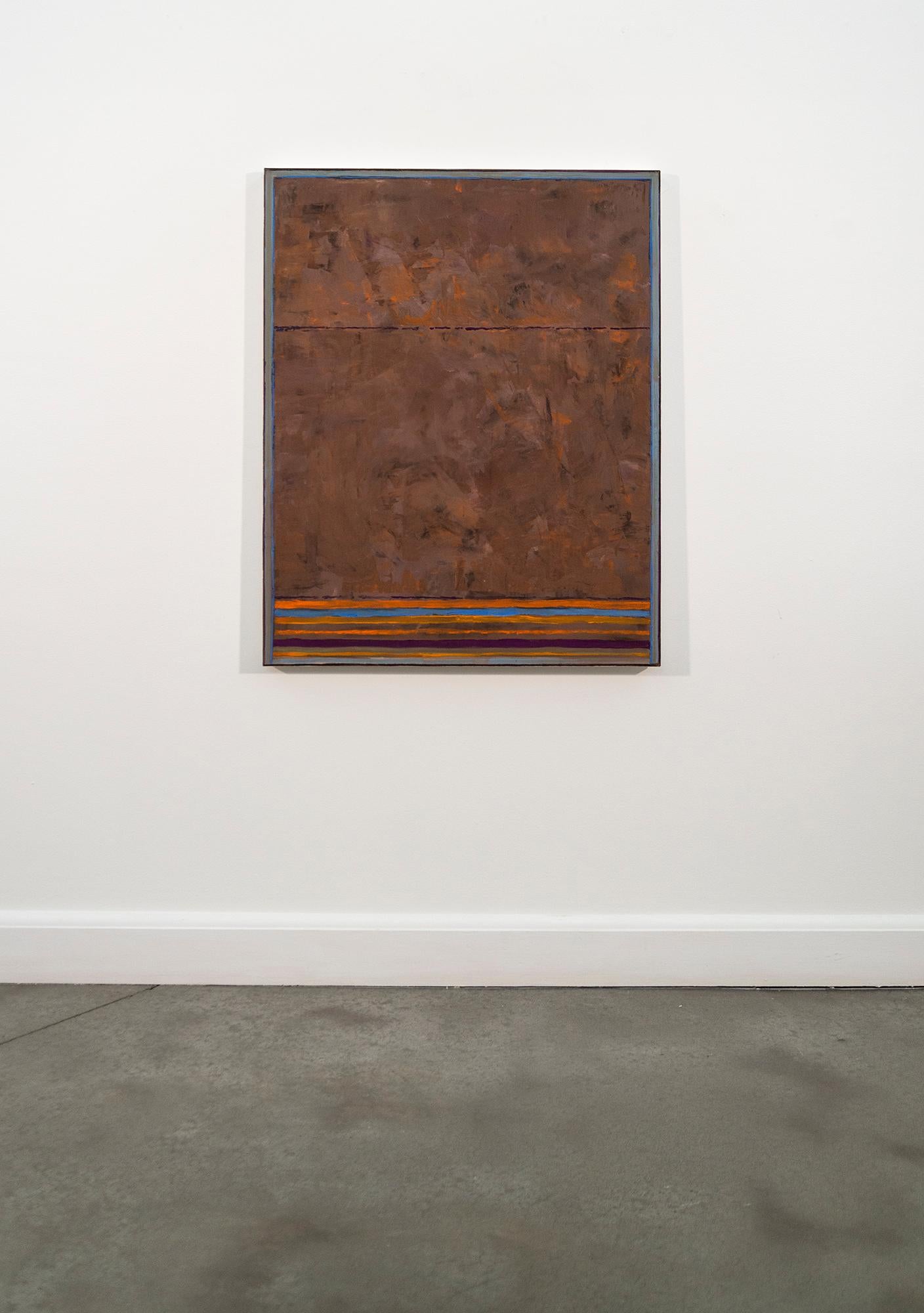 Serie Horizonte: Cielo marrón malva - contemporáneo, modernista, óleo sobre lienzo - Painting de David Sorensen