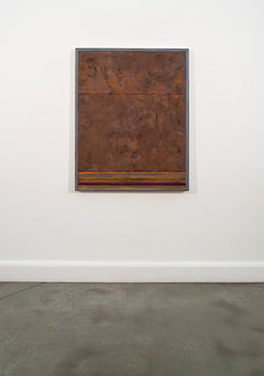 Horizon Series: Mauve Brown Sky - contemporary, modernist, oil on canvas