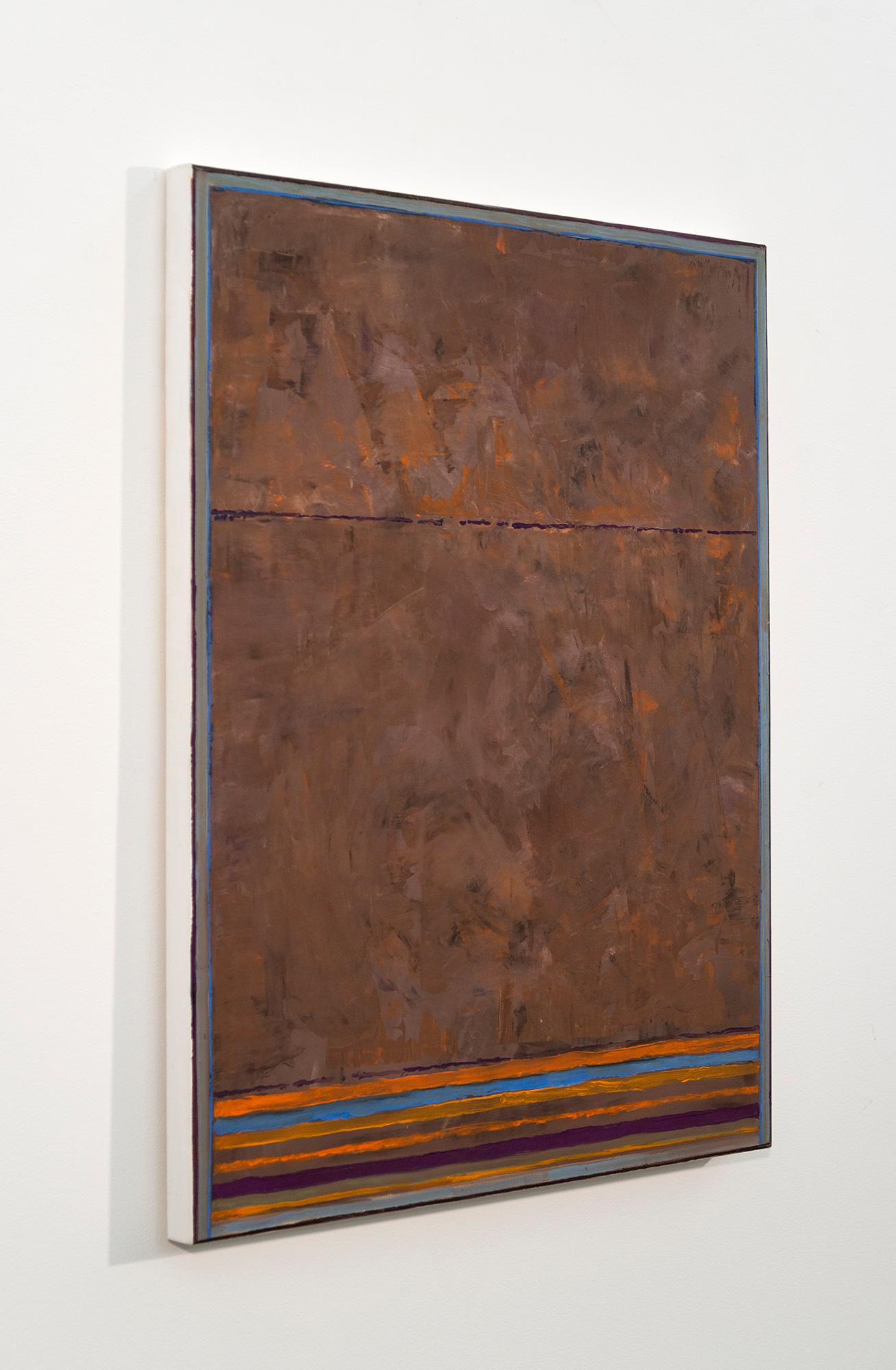 Serie Horizonte: Cielo marrón malva - contemporáneo, modernista, óleo sobre lienzo - Abstract Painting Marrón de David Sorensen
