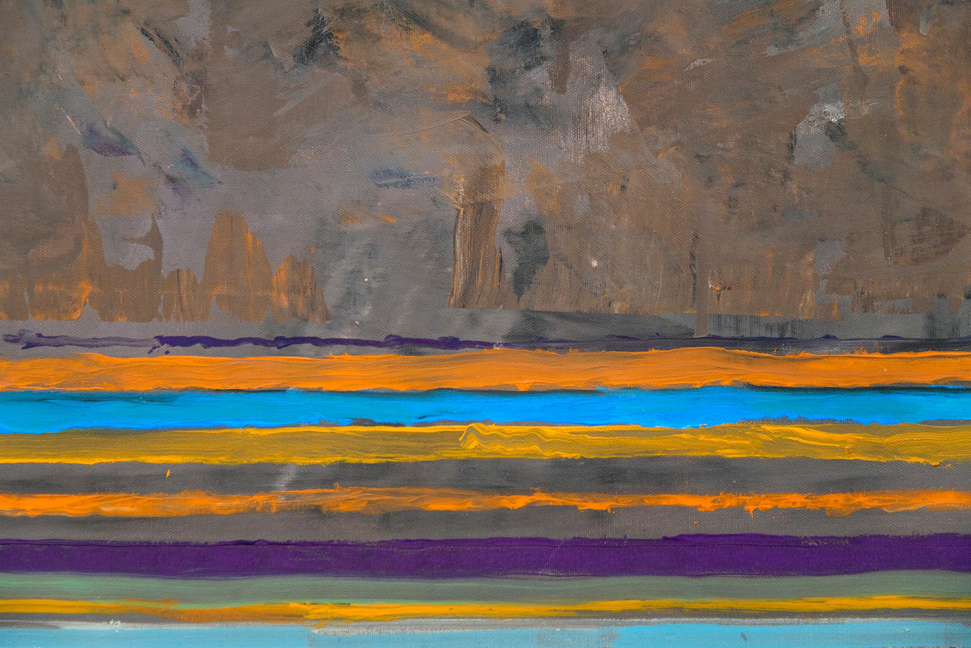Este óleo abstracto de David Sorensen pertenece a su serie Horizon.

Importante artista canadiense contemporáneo, la impresionante obra de David Sorensen abarca varias décadas. Influido al principio de su carrera por algunos de los mejores