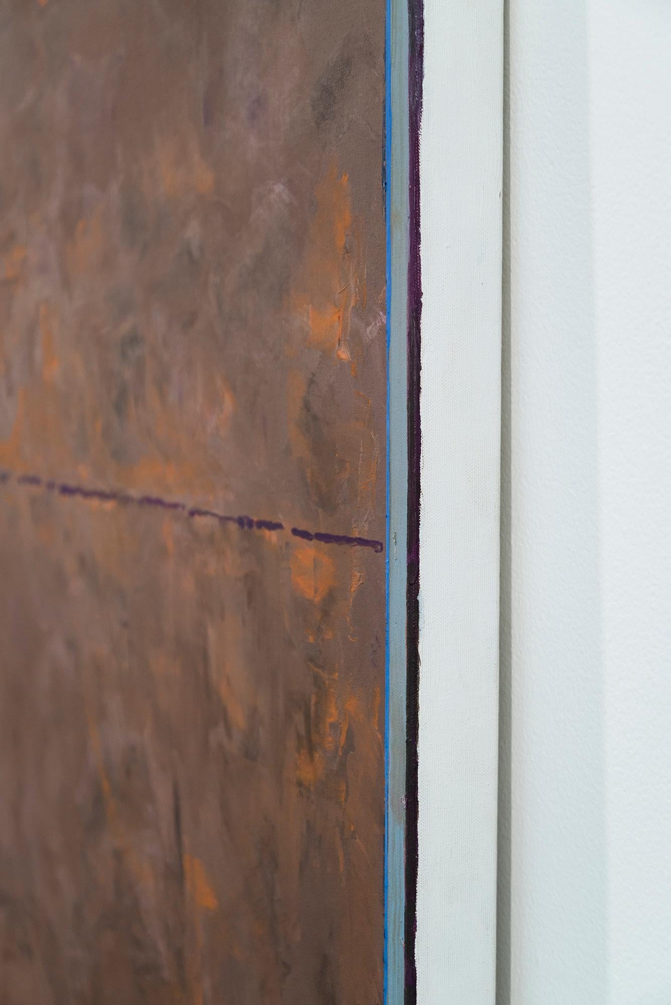 Serie Horizonte: Cielo marrón malva - contemporáneo, modernista, óleo sobre lienzo en venta 3