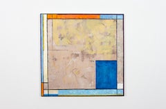 Mondrian and Beyond - No.2 Blue: Abstract Oil Painting, 2000s