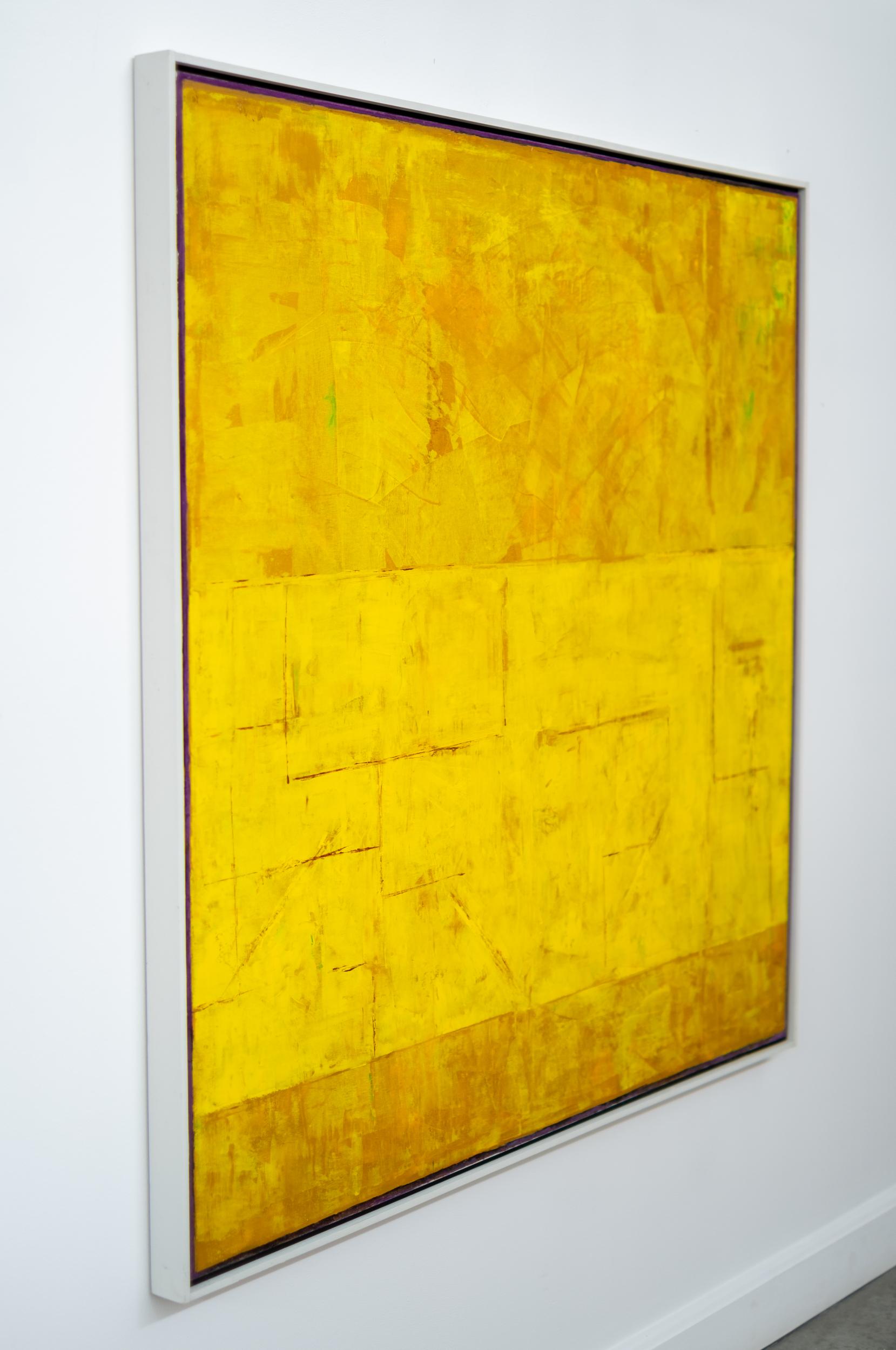 Serie Precolombina: Tut (Amarillo) - contemporáneo, modernista, óleo sobre lienzo - Painting de David Sorensen