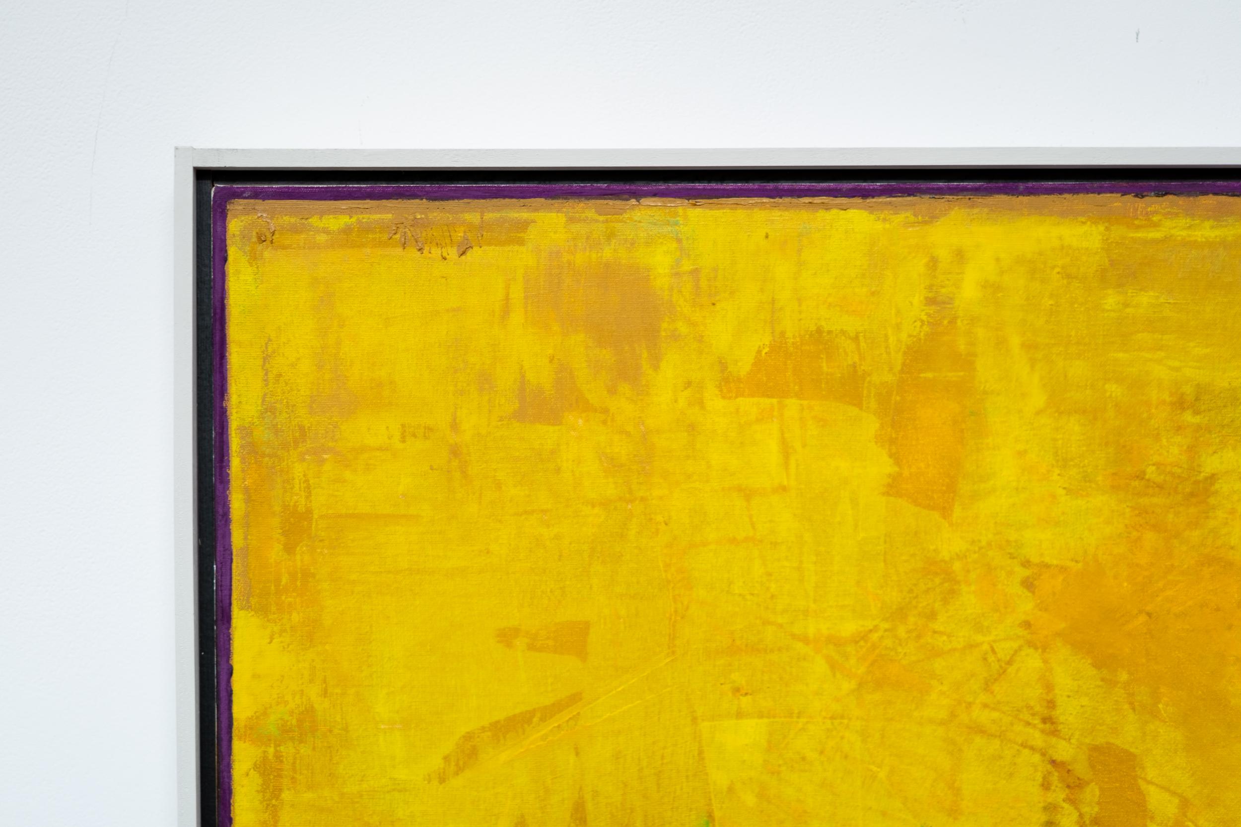 Serie Precolombina: Tut (Amarillo) - contemporáneo, modernista, óleo sobre lienzo en venta 2