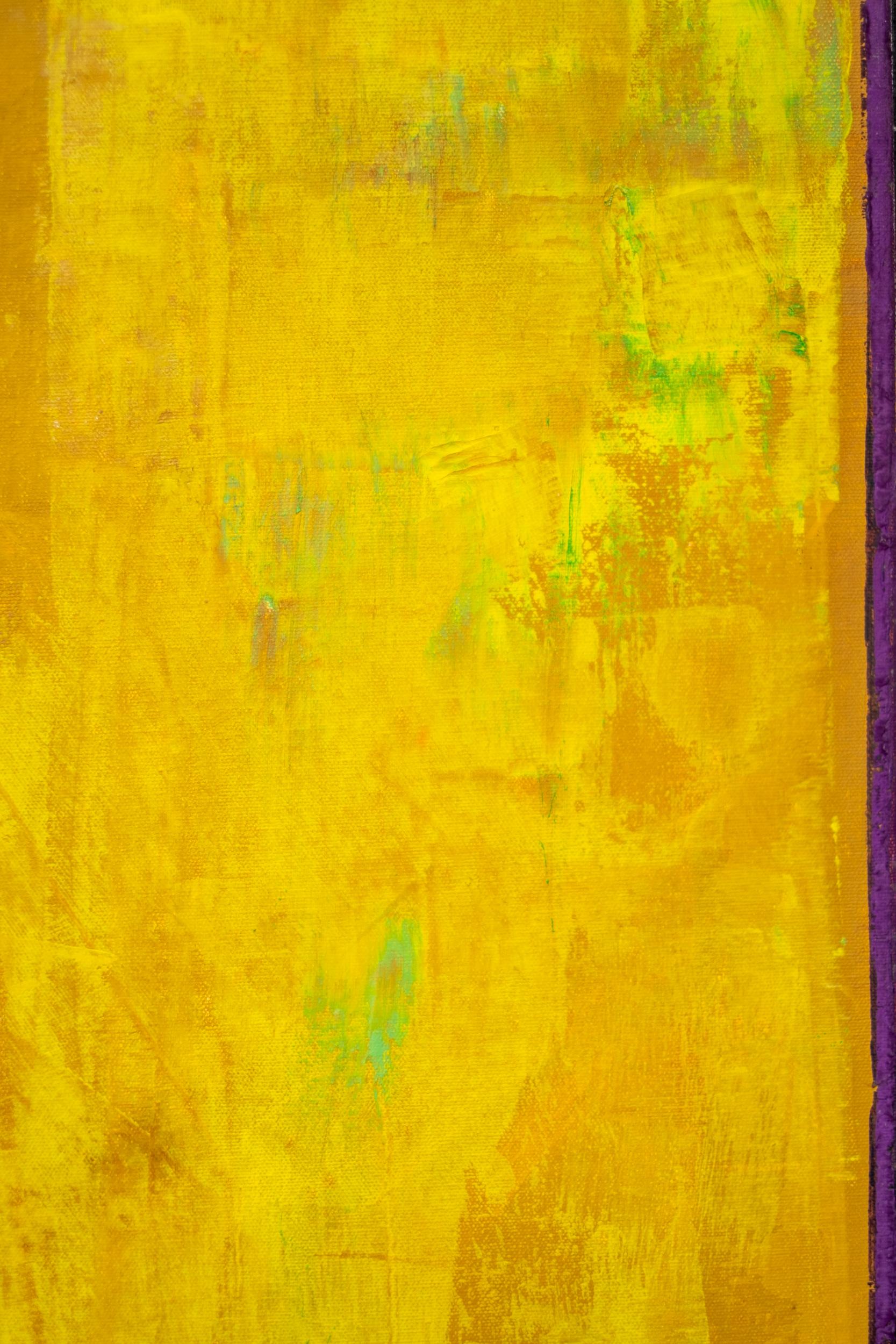 Serie Precolombina: Tut (Amarillo) - contemporáneo, modernista, óleo sobre lienzo en venta 3