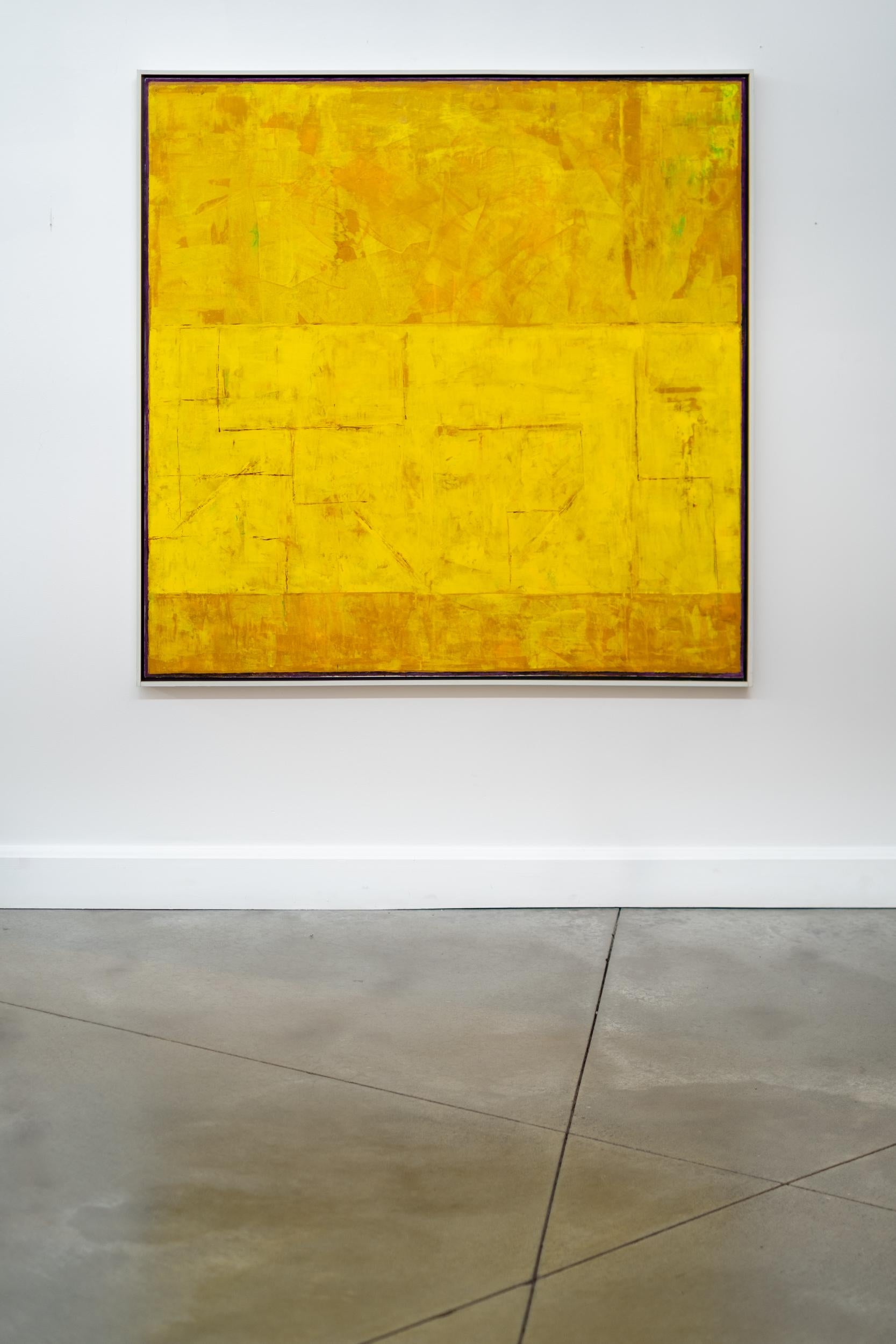 Serie Precolombina: Tut (Amarillo) - contemporáneo, modernista, óleo sobre lienzo en venta 4