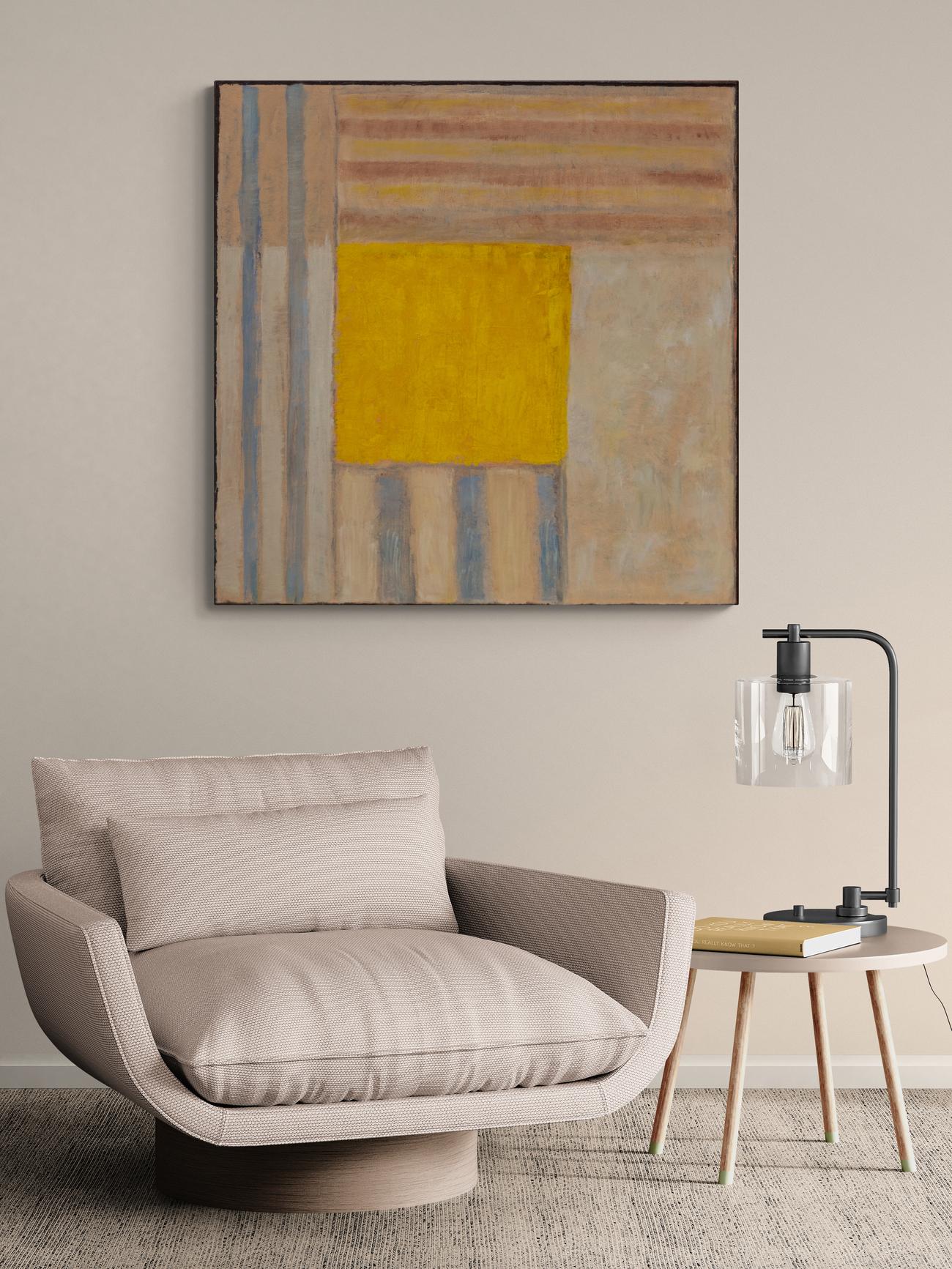 Serie Solar: Amarillo - contemporáneo, abstracto, modernista, óleo sobre lienzo en venta 6