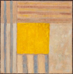Serie Solare: Giallo - contemporaneo, astratto, modernista, olio su tela