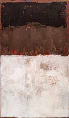 Submersion, Dark Brown - Abstract Painting, Oil on Canvas