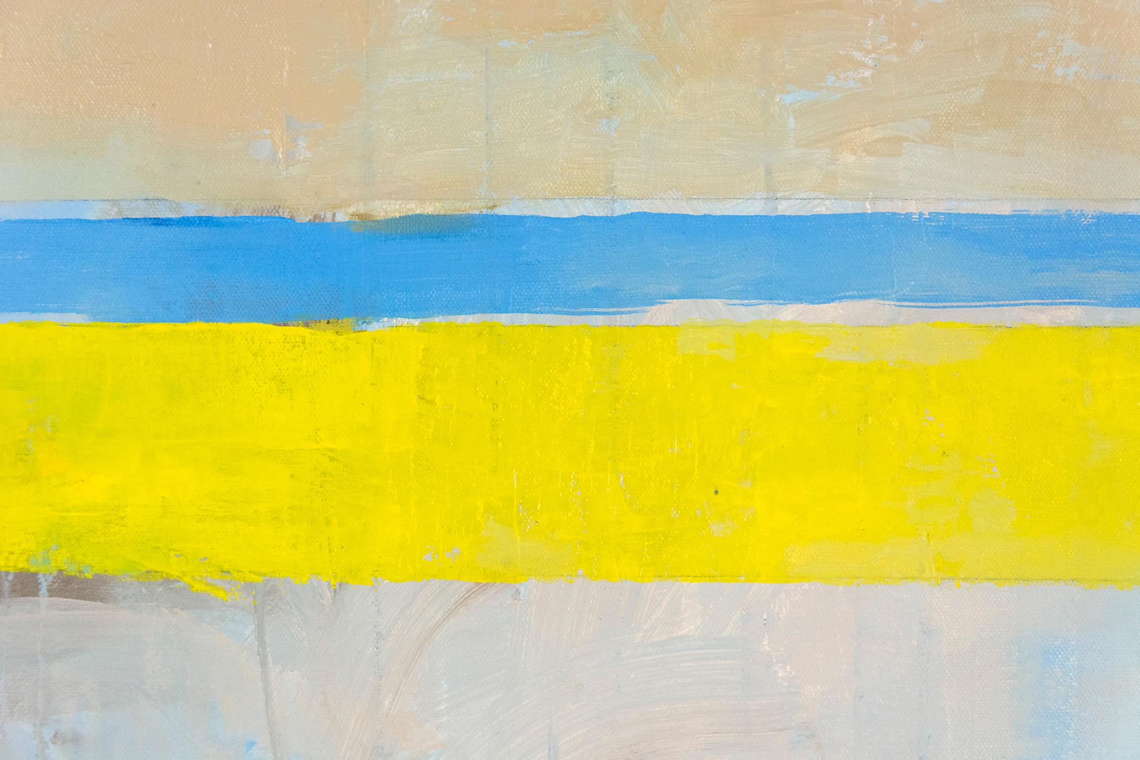 Trittico - audace, luminoso, colorato, astratto, modernista, olio triptico su tela in vendita 1