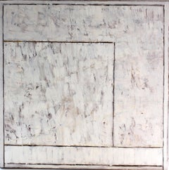 White Structure, abstract oil painting on canvas