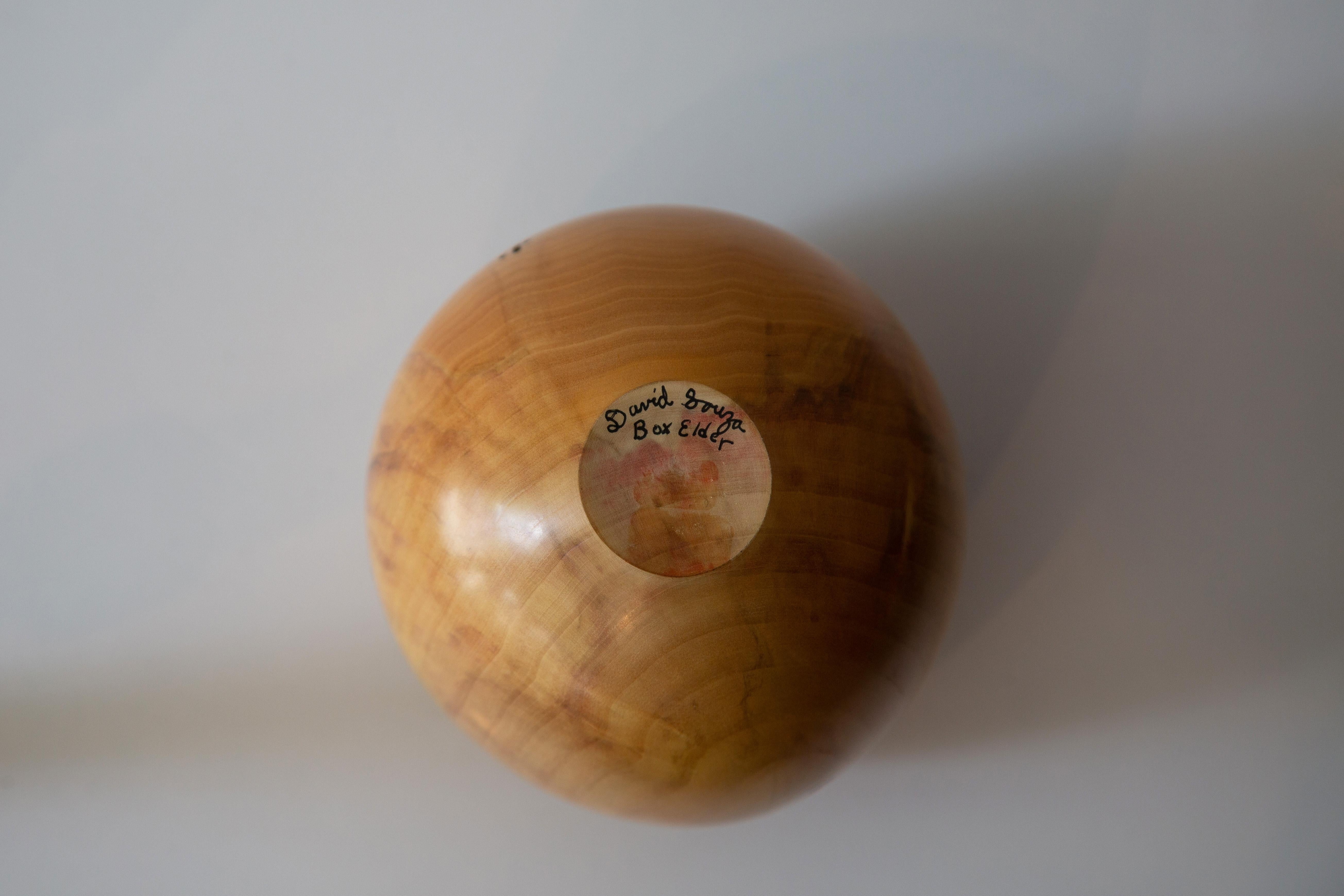 David Souza Box Elder Studio Wood Turned Bud Vase 1