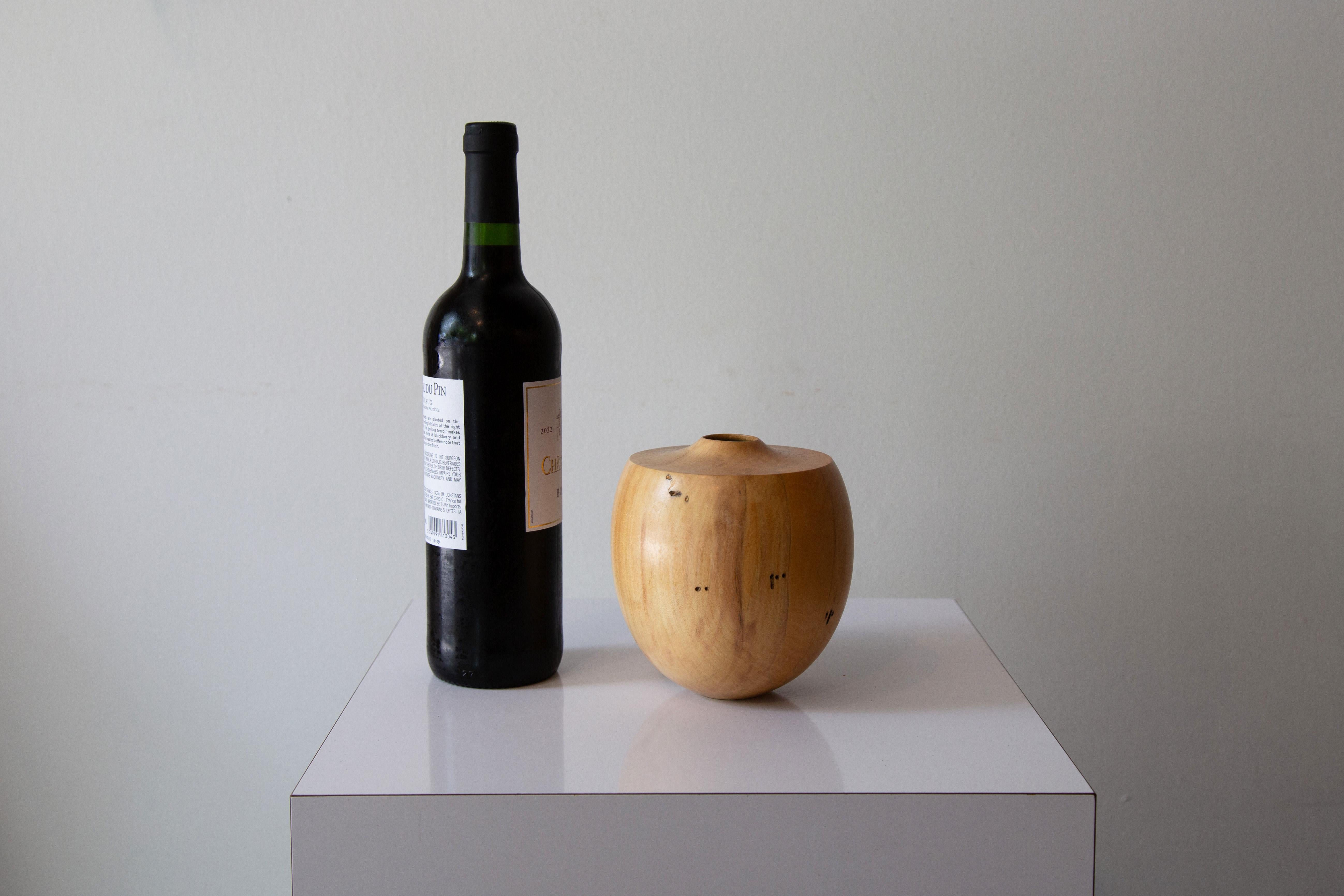 David Souza Box Elder Studio Wood Turned Bud Vase 2