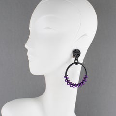David Spada Bi-Color Coiled Aluminum Clip Earrings