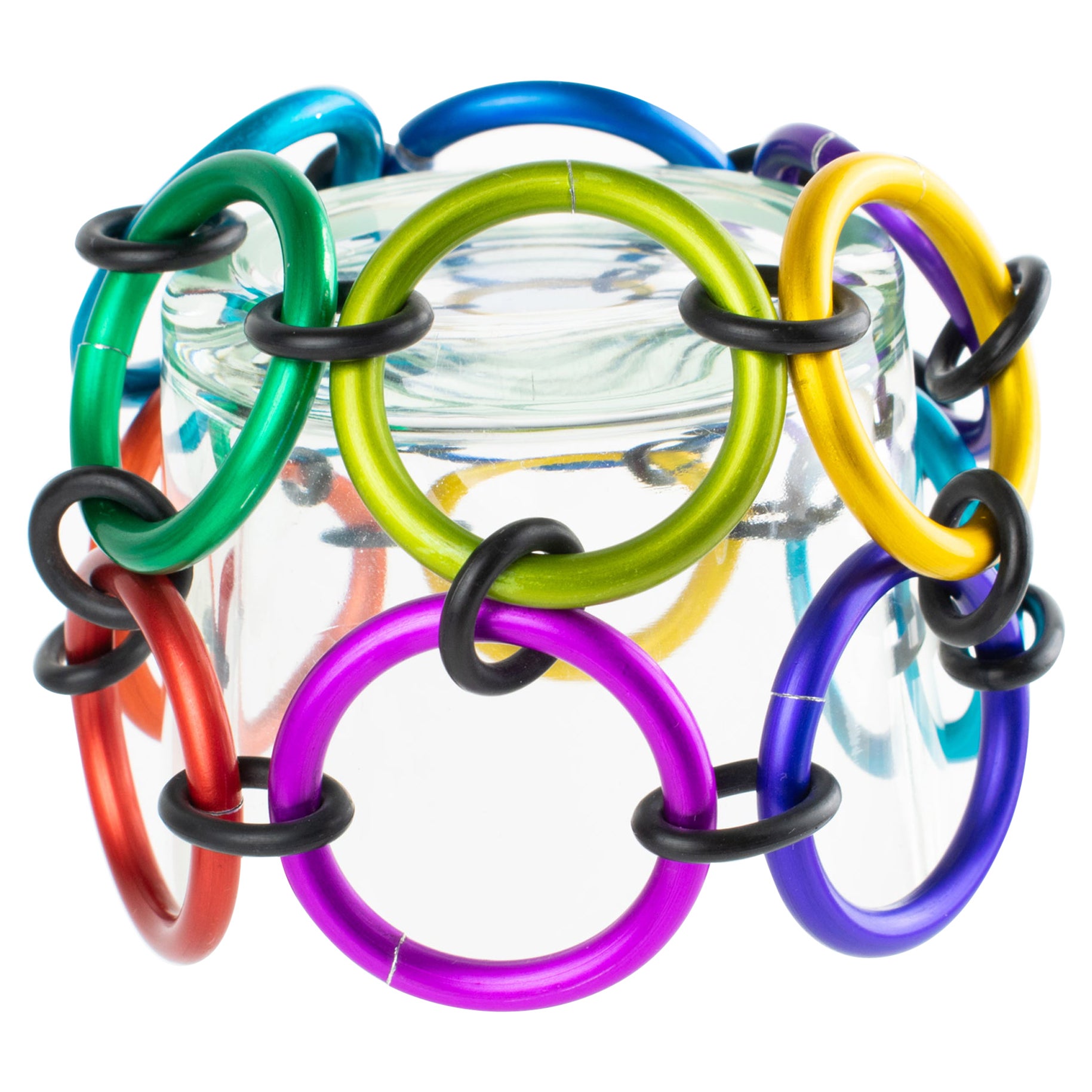 David Spada Modernist Rainbow Multicolor Aluminum Bangle Bracelet en vente