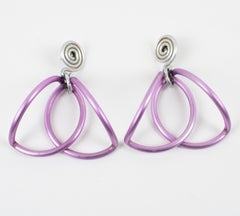 David Spada New York Lavender Aluminum Pierced Earrings