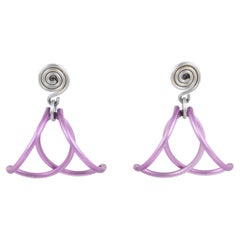 David Spada New York Lavender Aluminum Pierced Earrings