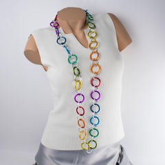 David Spada Space Age Multicolor Aluminum Extra-Long Necklace