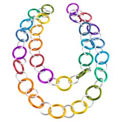 David Spada Space Age Multicolor Aluminium Extra-Long Halskette